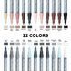 Акрилові маркери Flysea Gray Color 22 кольори (0.7 мм) ZX-1903 фото 2