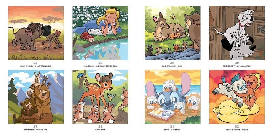 Розмальовка Дісней за номерами - Bebes animaux (Малюки тварин) | Coloriages mysteres Disney Hachette Bebes animaux фото