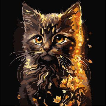 Картина за номерами Котик AS2291 фото