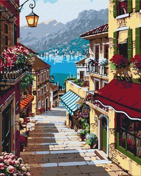 Картина за номерами "Італійська вуличка" пейзаж 48x60см BS51962L фото