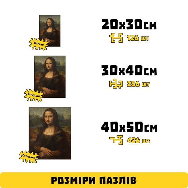 Дерев'яний Пазл-лабіринт Мона Ліза (426 елементів) PZL31001L фото