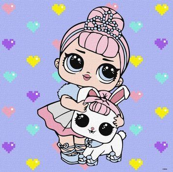 Картина за номерами L.O.L. Surprise! TroopSurprise Crystal Queen With Crystal Bunny KHO6289 фото