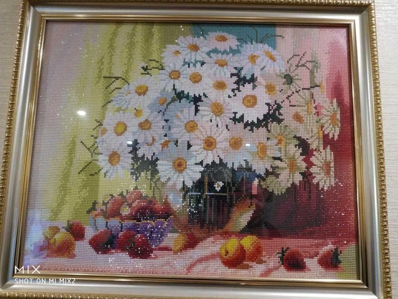 Алмазна мозаїка Букет ромашок SPP051 фото