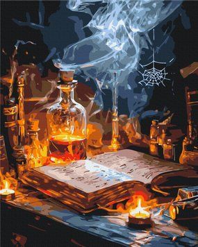 Картина за номерами Зілля та книги заклинань BS54428 фото