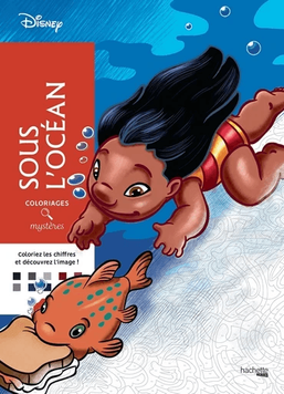Розмальовка Дісней по номерам - Sous l'ocean | Coloriages mysteres Disney Hachette Ocean фото