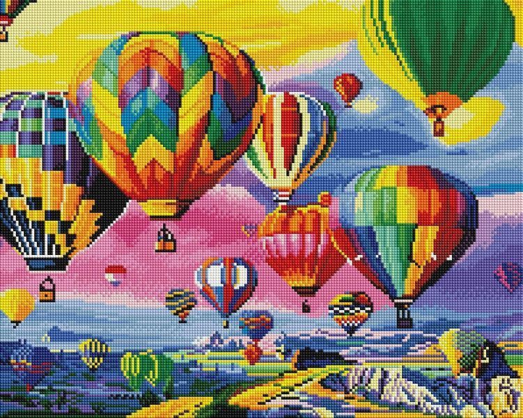 Алмазна мозаїка "Повітряні кулі Каппадокія" без підрамника, 40x50см SP108 фото