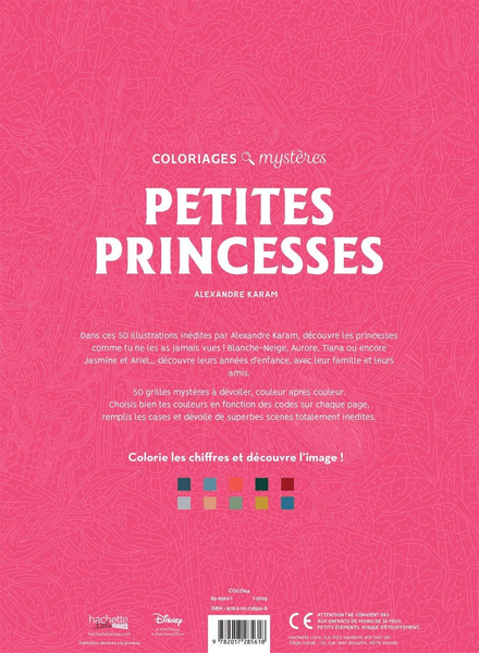 Розмальовка Дісней по номерам - Petites princesses | Coloriages mysteres Disney Hachette Petites princesses фото