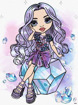 Картина за номерами Rainbow High. Violet KHO1339 фото