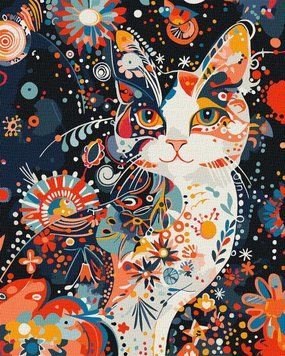 Картина за номерами Граційна кішечка KHO6642 фото