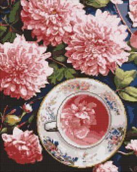 Алмазна мозаїка Рожеві жоржини AMO7948 фото
