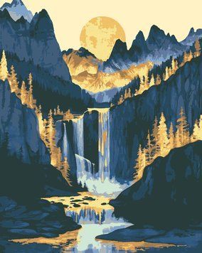 Картина за номерами Gold sunset RB-1072 фото